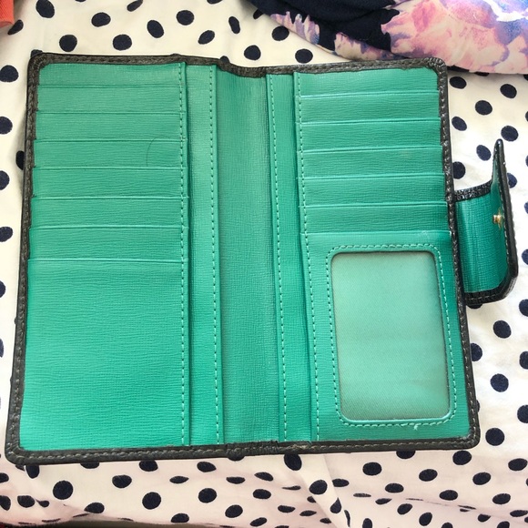 Fossil black and emerald green wallet - Picture 5 of 5